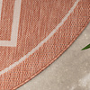 In- & Outdoor Teppich Rund - Isla Medaillon Rose Weiß - thumbnail 4