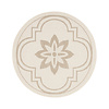 In- & Outdoor Teppich Rund - Isla Medaillon Weiß Beige - thumbnail 1