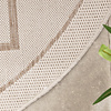In- & Outdoor Teppich Rund - Isla Medaillon Weiß Beige - thumbnail 4