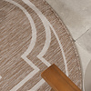In- & Outdoor Teppich Rund - Isla Medaillon Beige Weiß - thumbnail 2