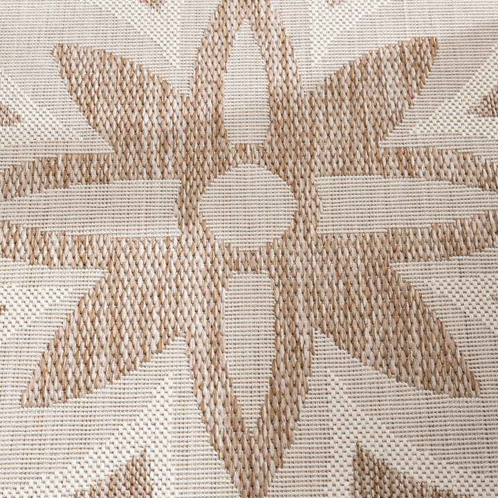 In- & Outdoor Teppich Rund - Isla Medaillon Beige Weiß - 3