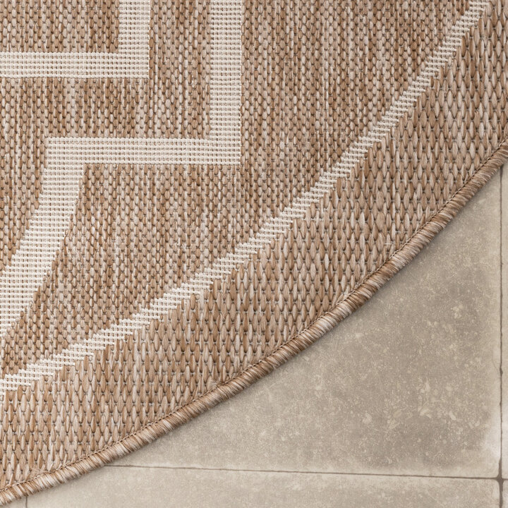 In- & Outdoor Teppich Rund - Isla Medaillon Beige Weiß - 4
