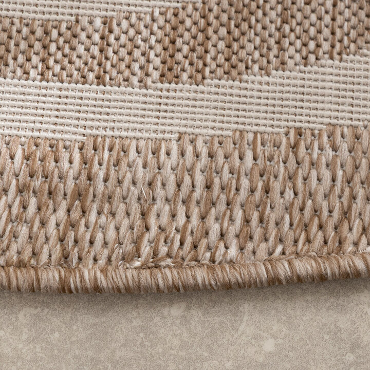 In- & Outdoor Teppich Rund - Isla Medaillon Beige Weiß - 5