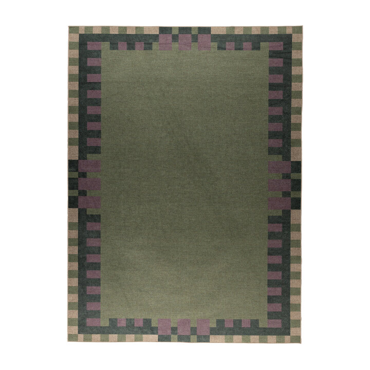 In- & Outdoor Jute Teppich - Mambo Blox Grün - 1