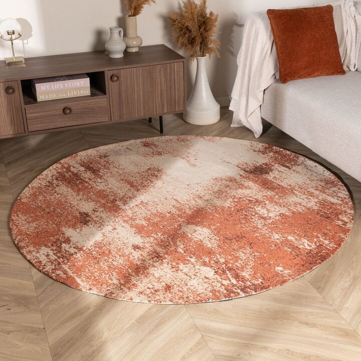 Teppich Abstrakt Rund - Candice Terracotta
