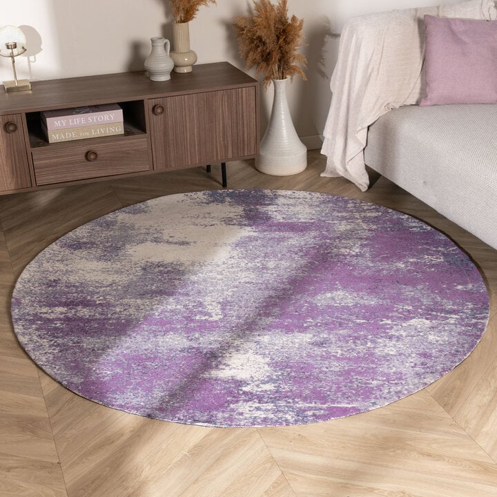 Teppich Abstrakt Rund - Candice Lila
