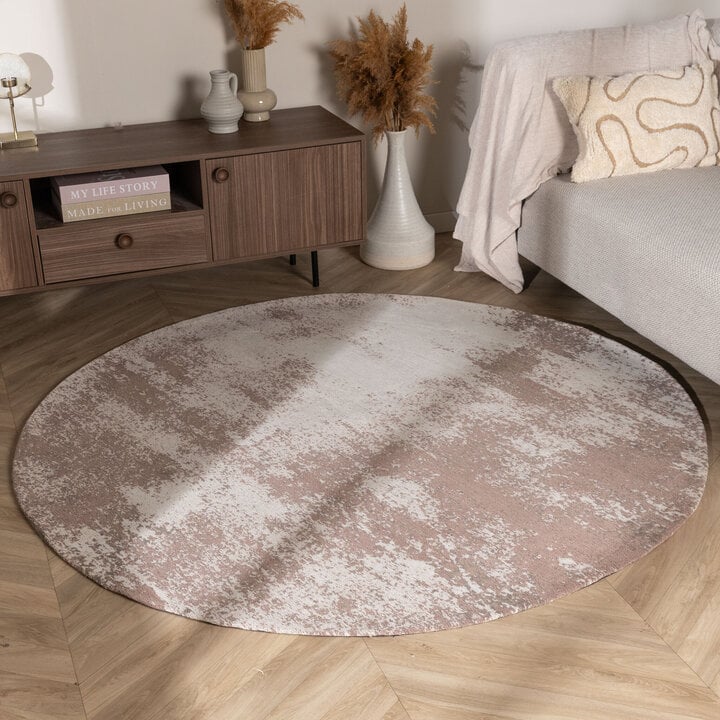 Teppich Abstrakt Rund - Candice Taupe