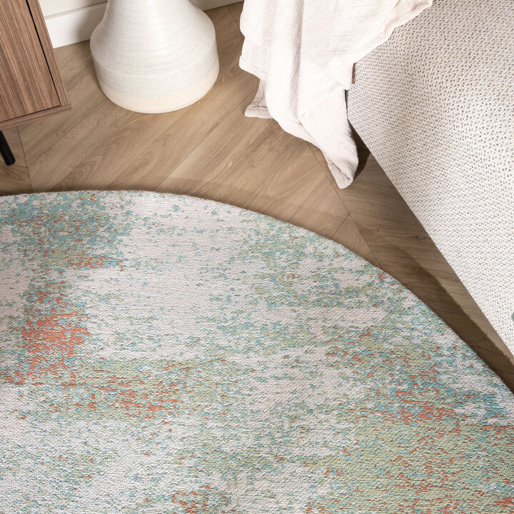 Teppich Abstrakt Rund - Candice Mint - 2
