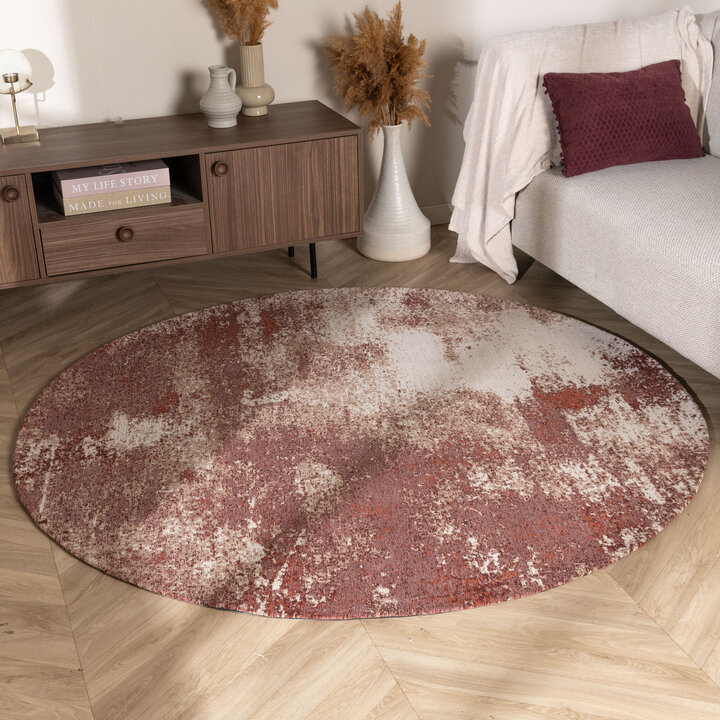 Teppich Abstrakt Rund - Candice Rosa