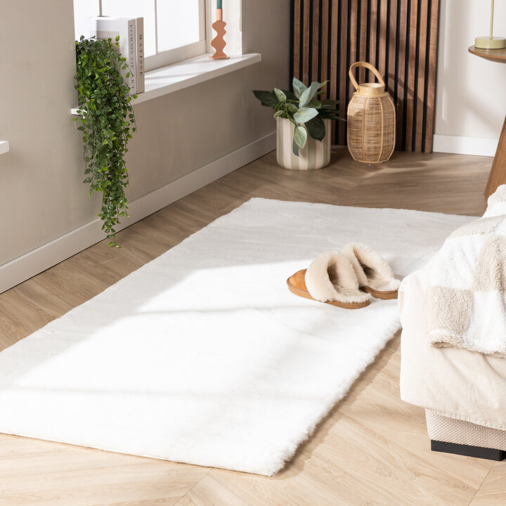 Hochflor Läufer - Comfy Supreme Weiß