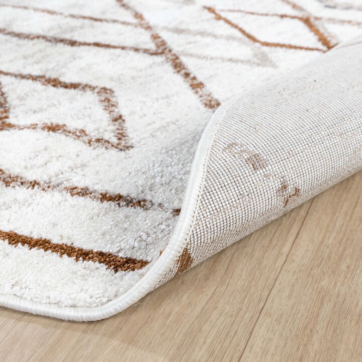 Hochflor Teppich Rund - Blend Diamond Creme Bunt - 6