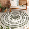 Garten Teppich Rund - Nusa Medallion Grün Creme  - thumbnail