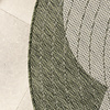 Garten Teppich Rund - Nusa Flower Grün Creme - thumbnail 3