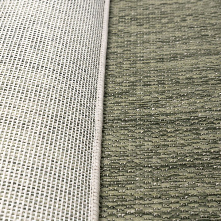Garten Teppich - Nusa Border Grün Creme - 5