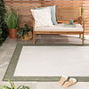 Garten Teppich - Nusa Border Creme Grün - thumbnail