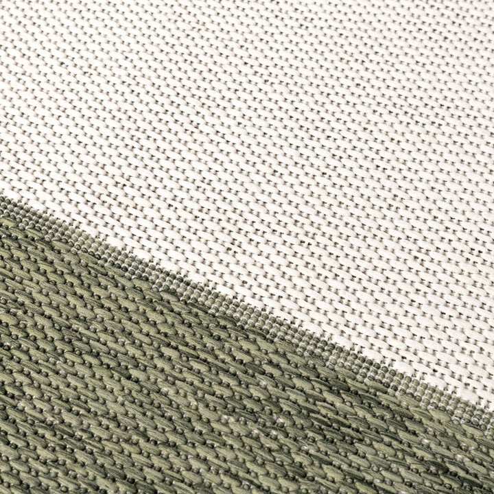 Garten Teppich - Nusa Border Creme Grün - 2