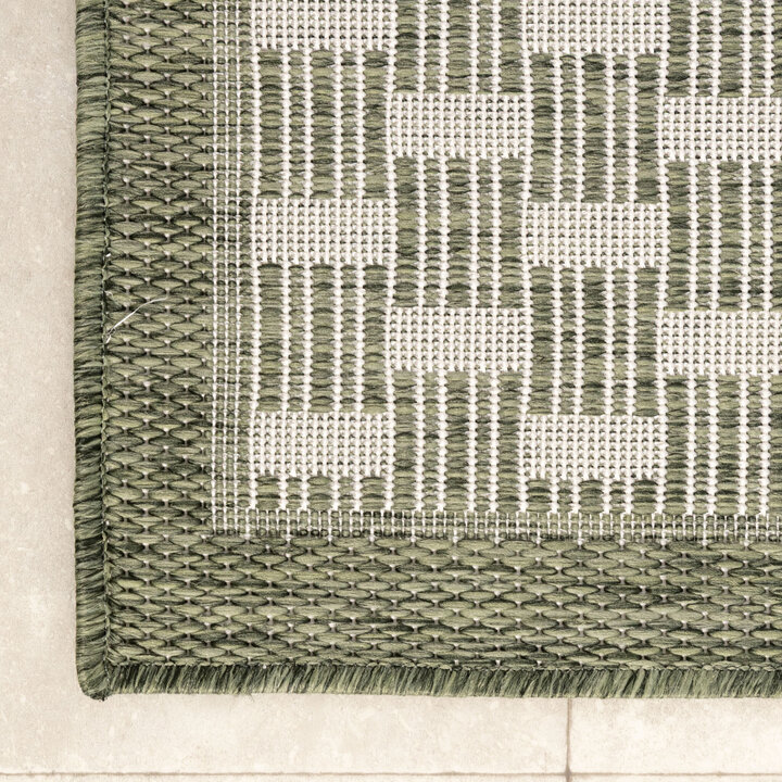 Garten Teppich - Nusa Loom Grün Creme - 3