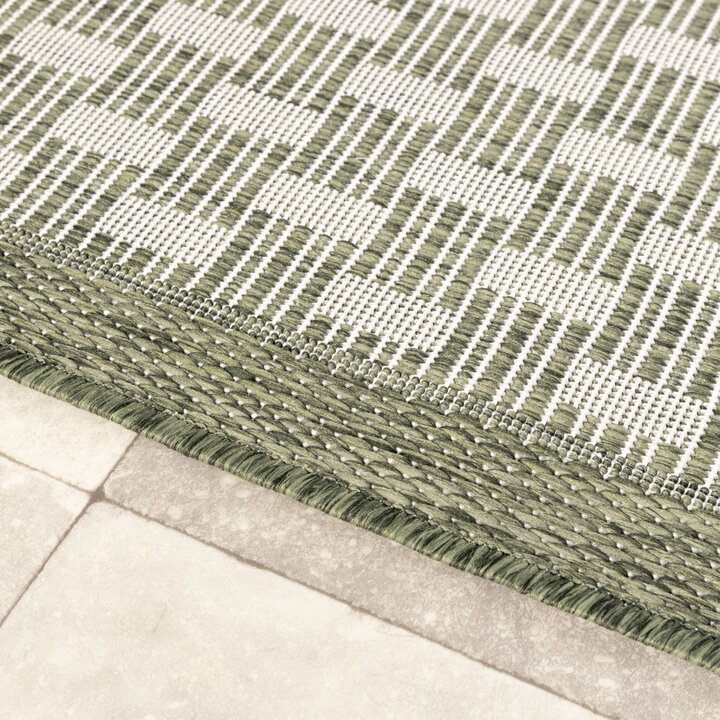Garten Teppich - Nusa Loom Grün Creme - 4