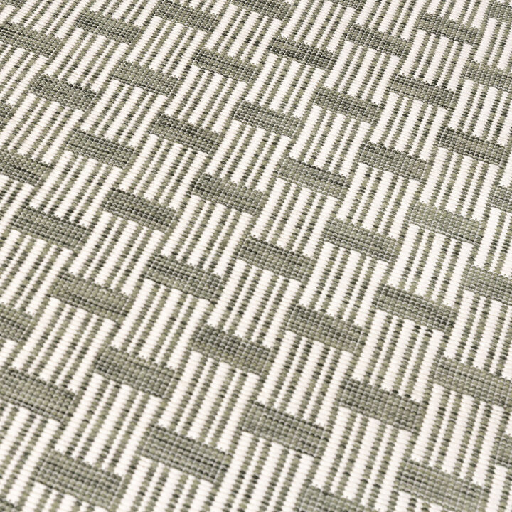 Garten Teppich - Nusa Loom Creme Grün - 2