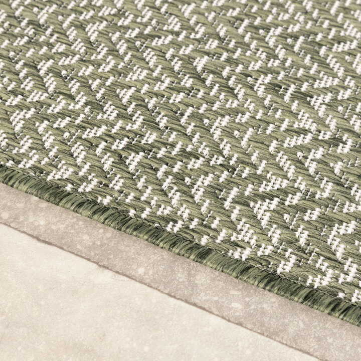 Garten Teppich - Nusa Lines Grün Creme - 4