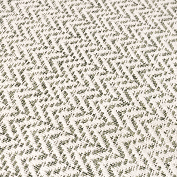 Garten Teppich - Nusa Lines Creme Grün - 2