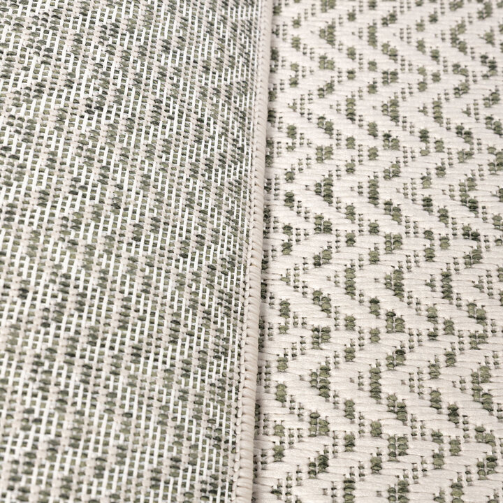 Garten Teppich - Nusa Lines Creme Grün - 5