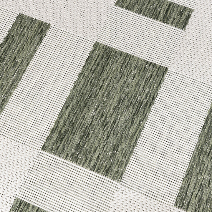 Geometrischer Outdoor Teppich - Faro Tiles Grün - 2