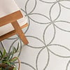 Geometrischen Outdoor Teppich - Faro Ripple Weiß Grün - thumbnail 1