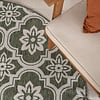 In- & Outdoor Teppich Rund - Rio Flower Grün - thumbnail 1
