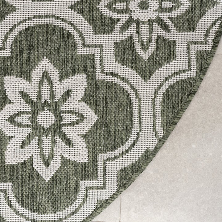 In- & Outdoor Teppich Rund - Rio Flower Grün - 3