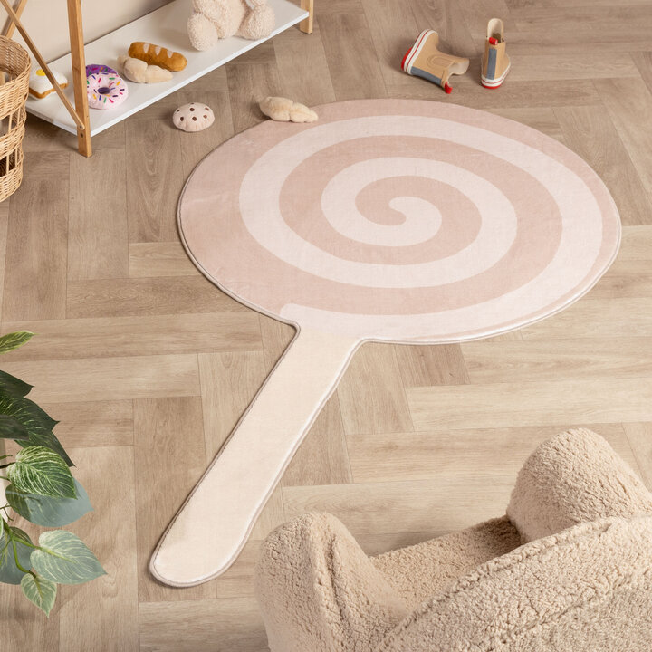 Waschbarer Kinderteppich - Lexi Lollipop Beige
