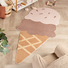 Waschbarer Kinderteppich - Lexi Ice Cream Braun - thumbnail