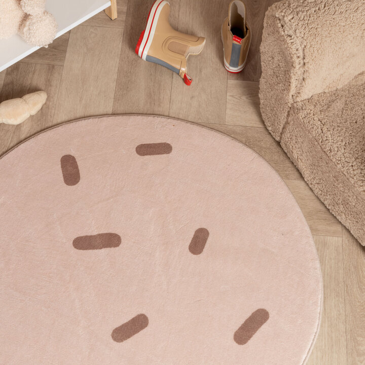 Waschbarer Kinderteppich - Lexi Ice Cream Braun - 2