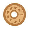 Waschbarer Kinderteppich - Lexi Donut Braun  - thumbnail 1