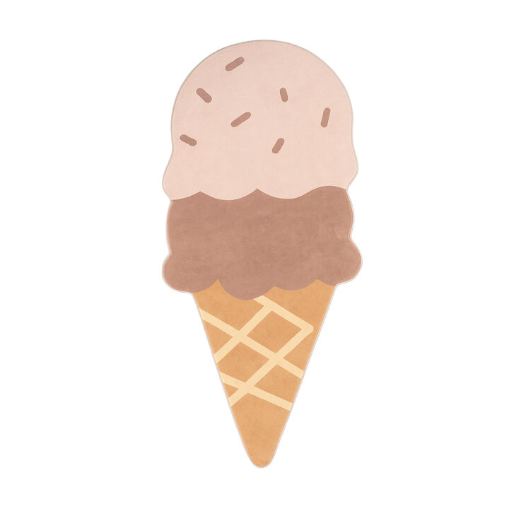 Waschbarer Kinderteppich - Lexi Ice Cream Braun - 1