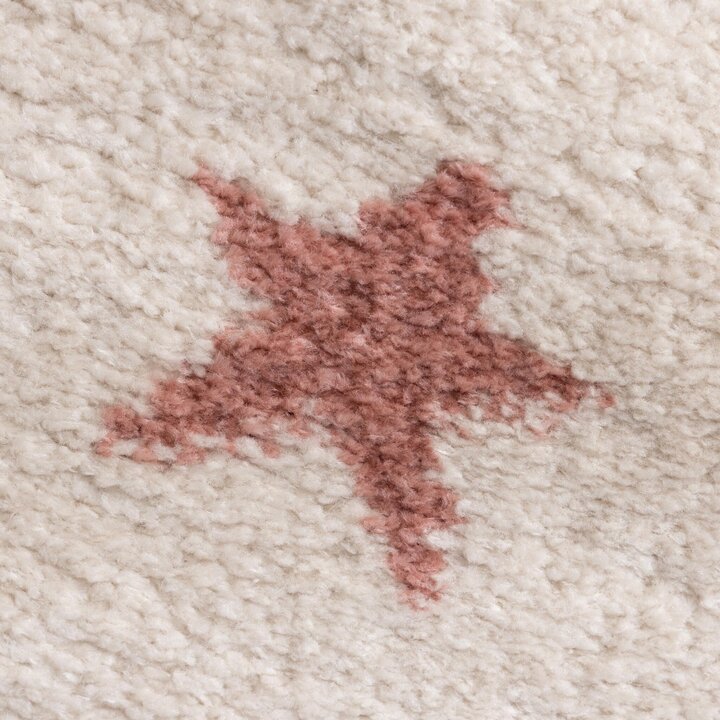 Waschbarer Kinderteppich - Moos Star Rosa - 3