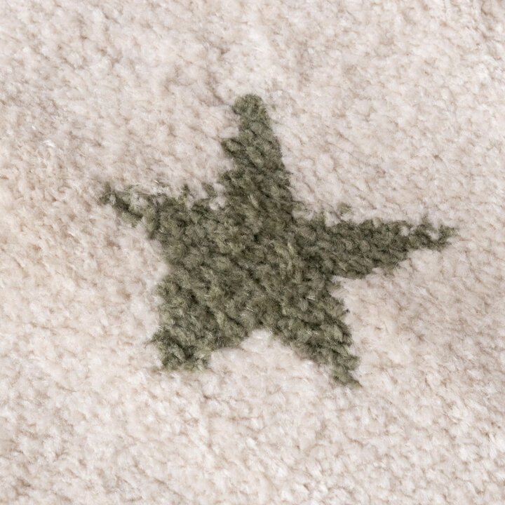Waschbarer Kinderteppich - Moos Star Grün - 3