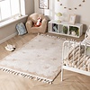 Waschbarer Kinderteppich - Moos Star Creme - thumbnail