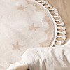 Waschbarer Kinderteppich Rund - Moos Star Creme - thumbnail 2