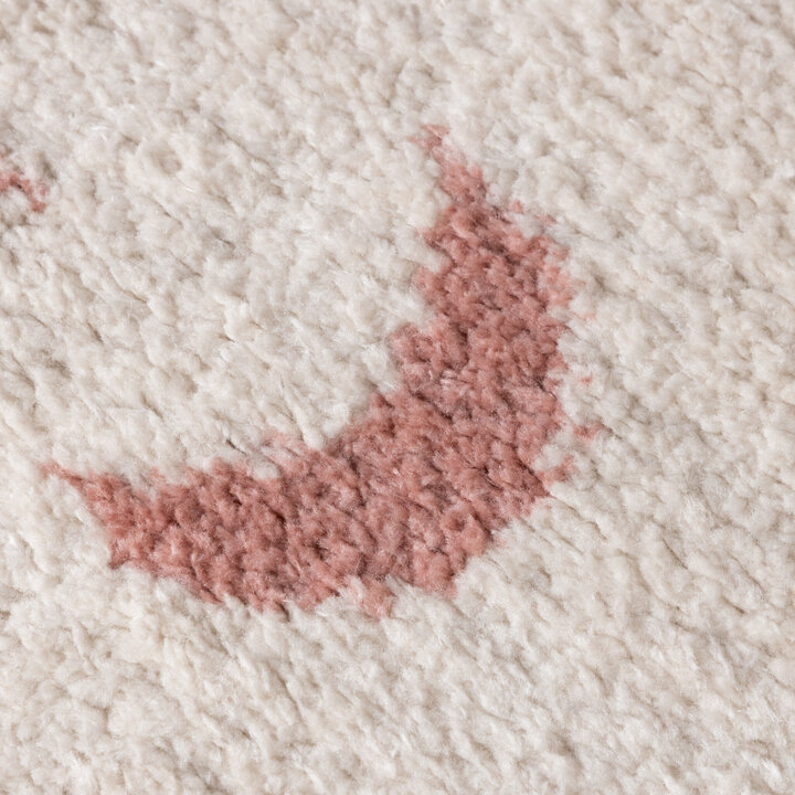 Waschbarer Kinderteppich Rund - Moos Moon Rosa - 3