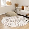 Hochflor Teppich Rund - Blend Diamond Creme Bunt - thumbnail