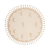 Waschbarer Kinderteppich Rund - Moos Moon Creme - thumbnail 1
