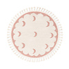 Waschbarer Kinderteppich Rund - Moos Moon Rosa - thumbnail 1