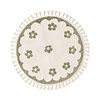 Waschbarer Kinderteppich Rund - Moos Flower Grün - thumbnail 1