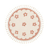 Waschbarer Kinderteppich Rund - Moos Flower Rosa - thumbnail 1