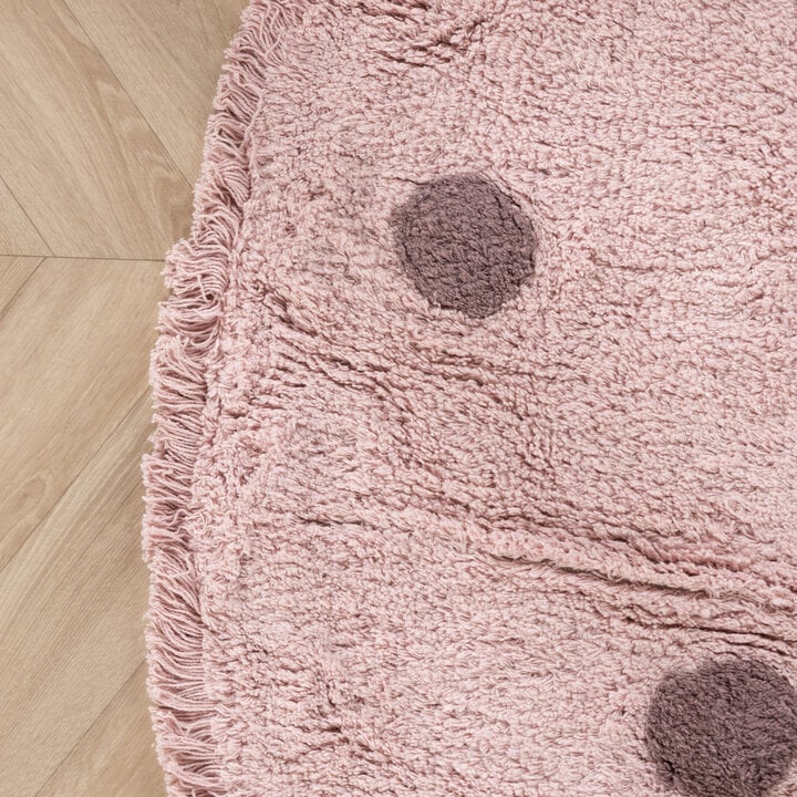 Teppich Kinderzimmer Rund - Lou Dots Lila - 4