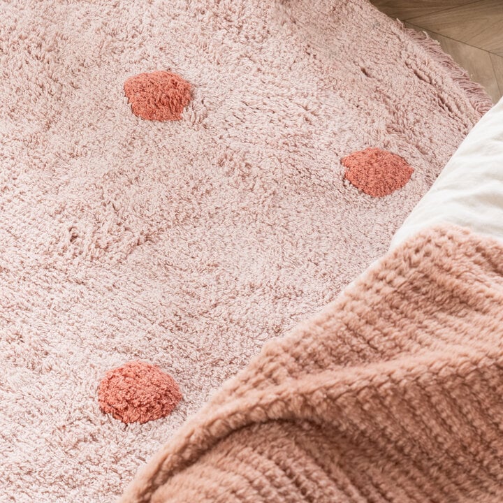 Teppich Kinderzimmer Rund - Lou Dots Rosa - 2
