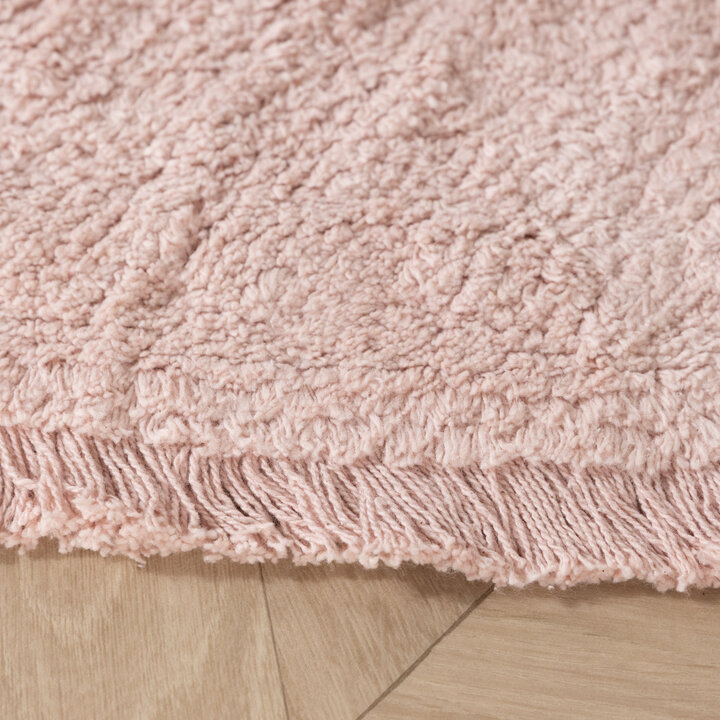 Teppich Kinderzimmer Rund - Lou Dots Rosa - 5