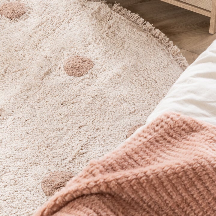 Teppich Kinderzimmer Rund - Lou Dots Taupe - 2