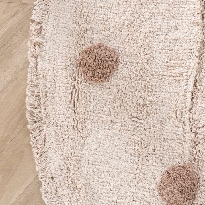 Teppich Kinderzimmer Rund - Lou Dots Taupe - 4